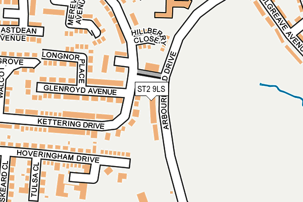 ST2 9LS map - OS OpenMap – Local (Ordnance Survey)