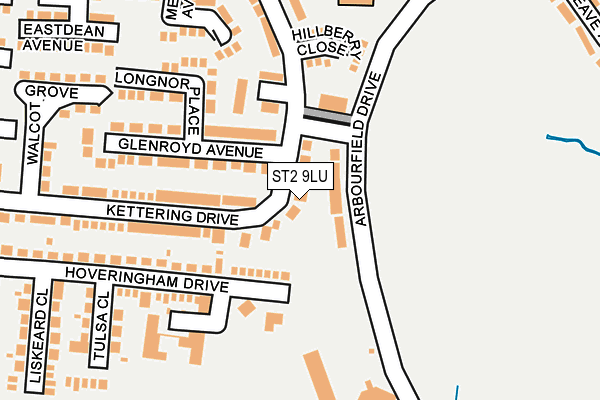 ST2 9LU map - OS OpenMap – Local (Ordnance Survey)