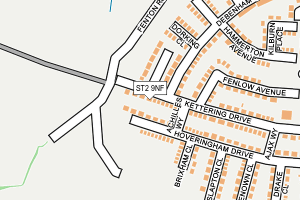 ST2 9NF map - OS OpenMap – Local (Ordnance Survey)