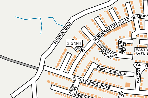 ST2 9NH map - OS OpenMap – Local (Ordnance Survey)