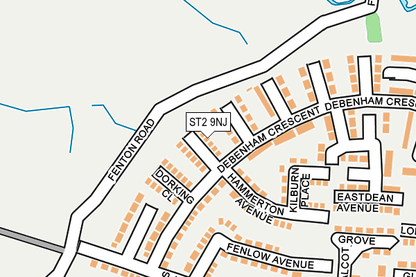 ST2 9NJ map - OS OpenMap – Local (Ordnance Survey)
