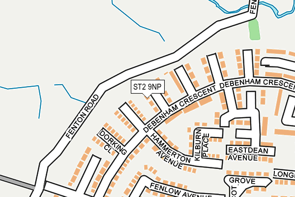 ST2 9NP map - OS OpenMap – Local (Ordnance Survey)