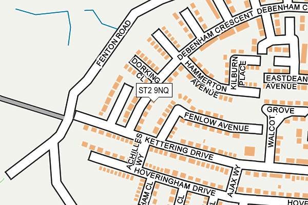 ST2 9NQ map - OS OpenMap – Local (Ordnance Survey)