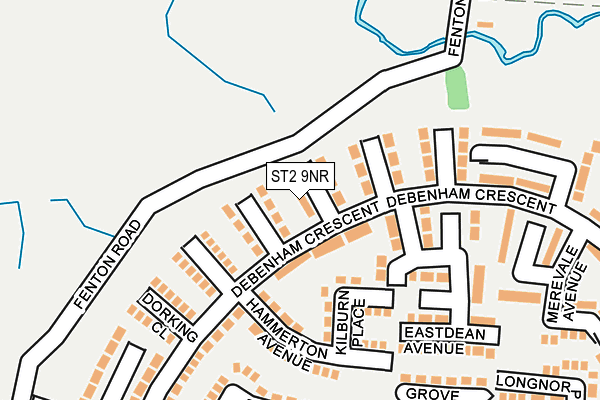 ST2 9NR map - OS OpenMap – Local (Ordnance Survey)