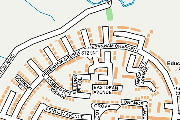 ST2 9NT map - OS OpenMap – Local (Ordnance Survey)