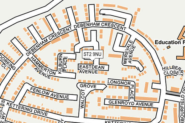 ST2 9NU map - OS OpenMap – Local (Ordnance Survey)