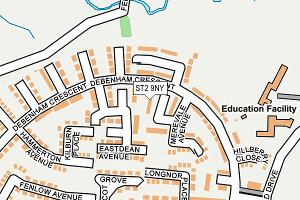 ST2 9NY map - OS OpenMap – Local (Ordnance Survey)