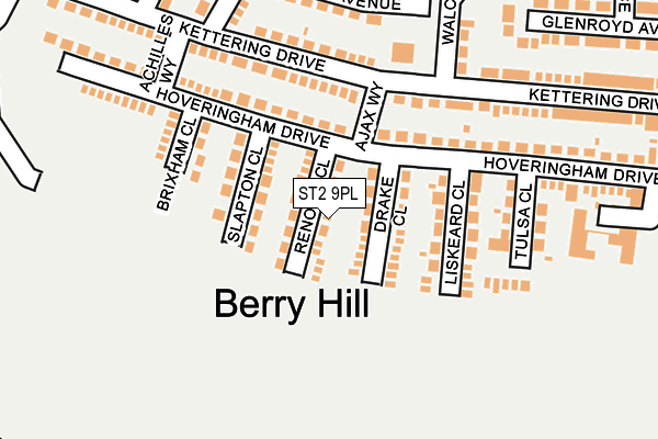 ST2 9PL map - OS OpenMap – Local (Ordnance Survey)