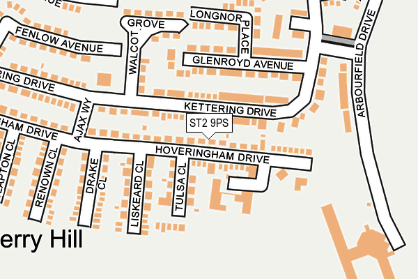 ST2 9PS map - OS OpenMap – Local (Ordnance Survey)