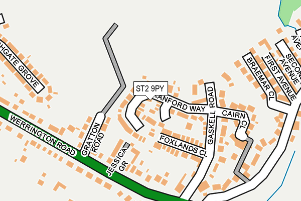 ST2 9PY map - OS OpenMap – Local (Ordnance Survey)