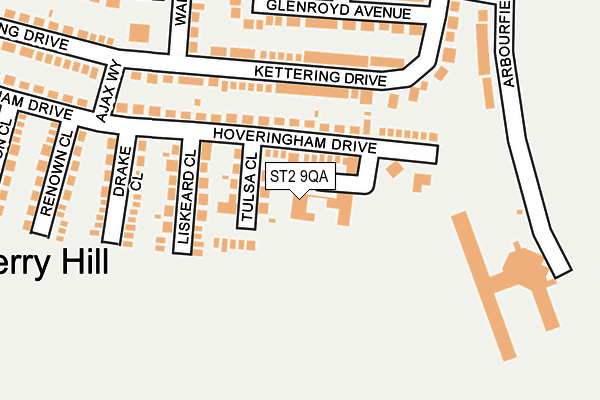 ST2 9QA map - OS OpenMap – Local (Ordnance Survey)