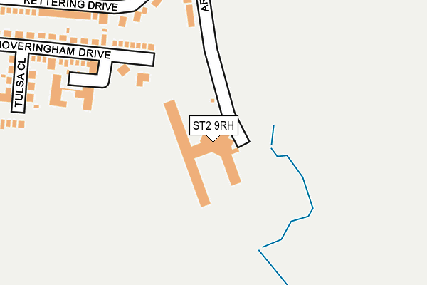 ST2 9RH map - OS OpenMap – Local (Ordnance Survey)