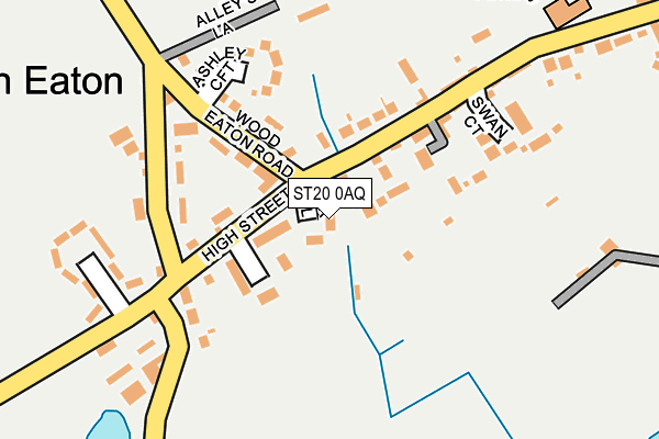 ST20 0AQ map - OS OpenMap – Local (Ordnance Survey)