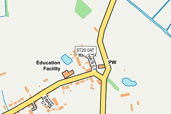 ST20 0AT map - OS OpenMap – Local (Ordnance Survey)