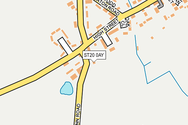 ST20 0AY map - OS OpenMap – Local (Ordnance Survey)