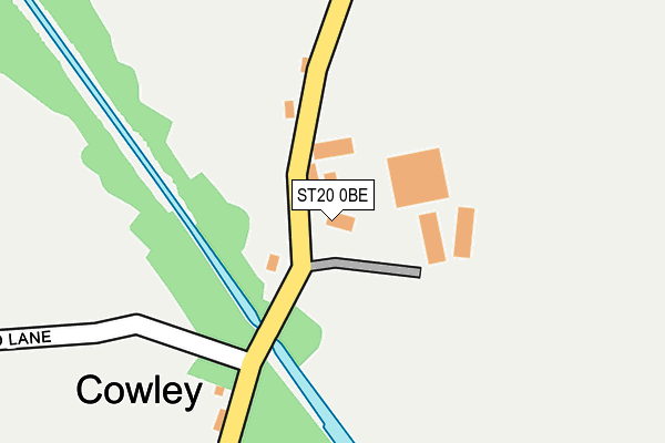 ST20 0BE map - OS OpenMap – Local (Ordnance Survey)