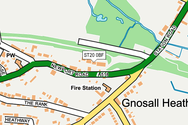 ST20 0BF map - OS OpenMap – Local (Ordnance Survey)