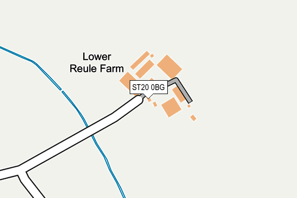 ST20 0BG map - OS OpenMap – Local (Ordnance Survey)