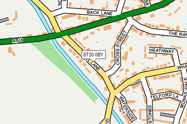 ST20 0BY map - OS OpenMap – Local (Ordnance Survey)