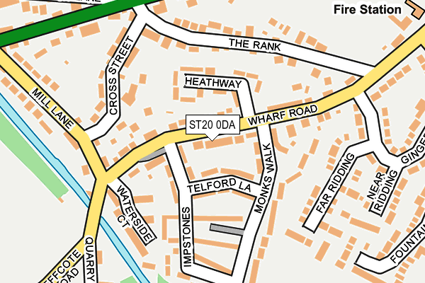 ST20 0DA map - OS OpenMap – Local (Ordnance Survey)