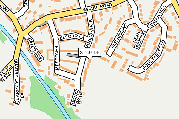 ST20 0DF map - OS OpenMap – Local (Ordnance Survey)