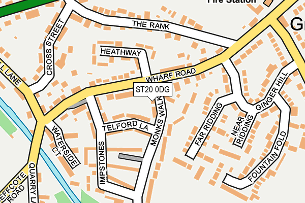 ST20 0DG map - OS OpenMap – Local (Ordnance Survey)