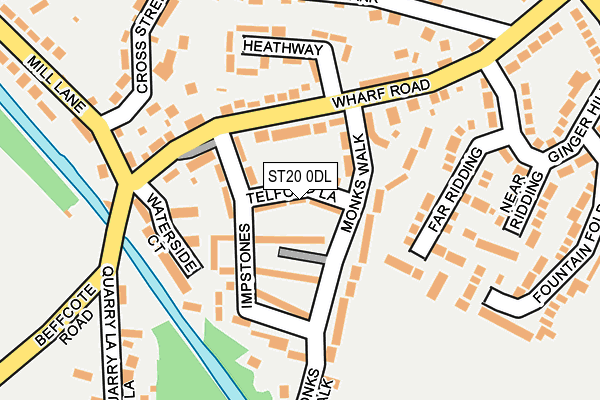 ST20 0DL map - OS OpenMap – Local (Ordnance Survey)