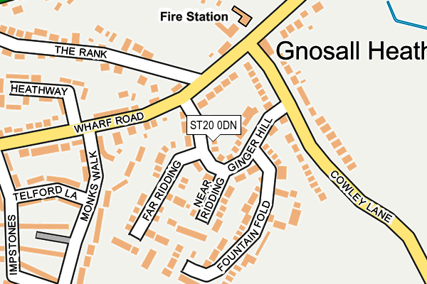 ST20 0DN map - OS OpenMap – Local (Ordnance Survey)