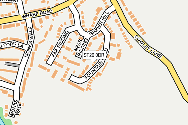 ST20 0DR map - OS OpenMap – Local (Ordnance Survey)