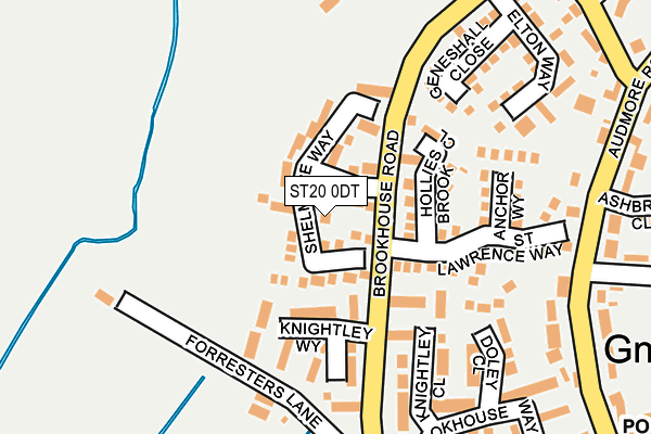 ST20 0DT map - OS OpenMap – Local (Ordnance Survey)
