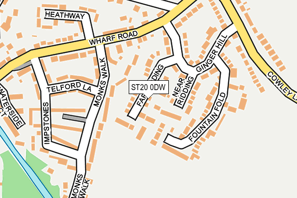 ST20 0DW map - OS OpenMap – Local (Ordnance Survey)