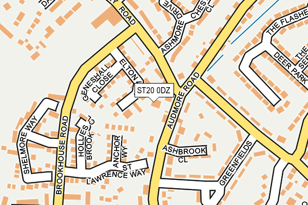 ST20 0DZ map - OS OpenMap – Local (Ordnance Survey)