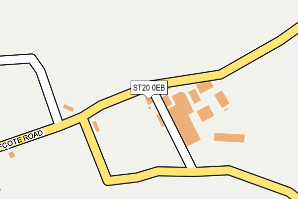 ST20 0EB map - OS OpenMap – Local (Ordnance Survey)