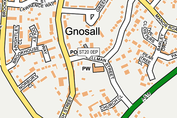 ST20 0EP map - OS OpenMap – Local (Ordnance Survey)