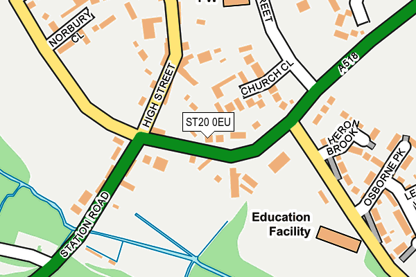 ST20 0EU map - OS OpenMap – Local (Ordnance Survey)