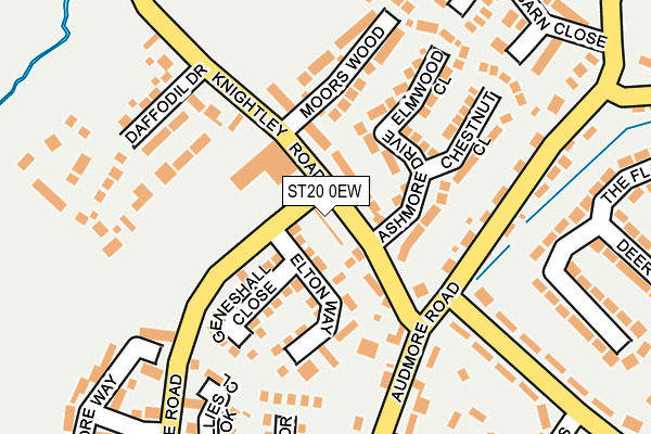 ST20 0EW map - OS OpenMap – Local (Ordnance Survey)