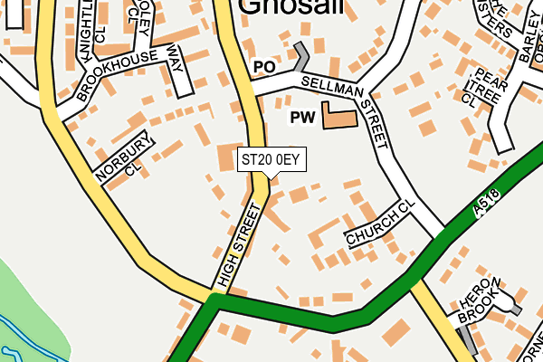 ST20 0EY map - OS OpenMap – Local (Ordnance Survey)