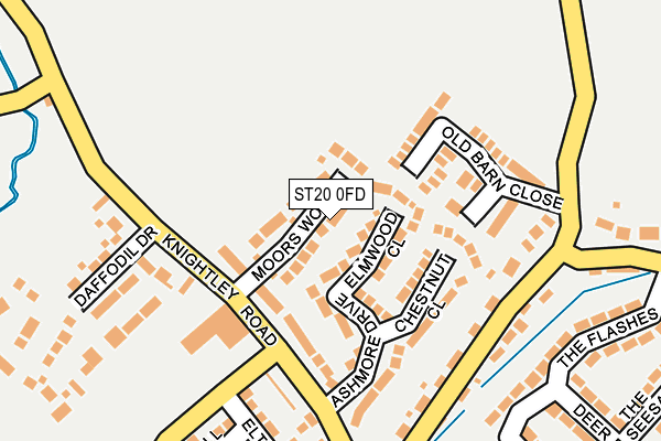 ST20 0FD map - OS OpenMap – Local (Ordnance Survey)
