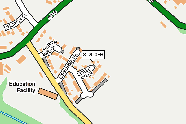 ST20 0FH map - OS OpenMap – Local (Ordnance Survey)