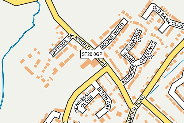 ST20 0GP map - OS OpenMap – Local (Ordnance Survey)