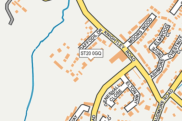 ST20 0GQ map - OS OpenMap – Local (Ordnance Survey)