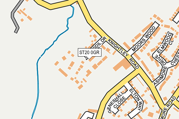 ST20 0GR map - OS OpenMap – Local (Ordnance Survey)