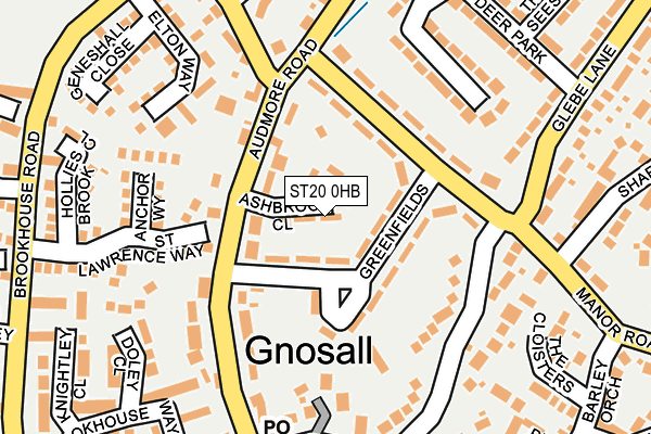 ST20 0HB map - OS OpenMap – Local (Ordnance Survey)