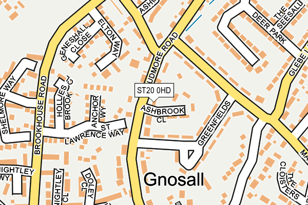 ST20 0HD map - OS OpenMap – Local (Ordnance Survey)