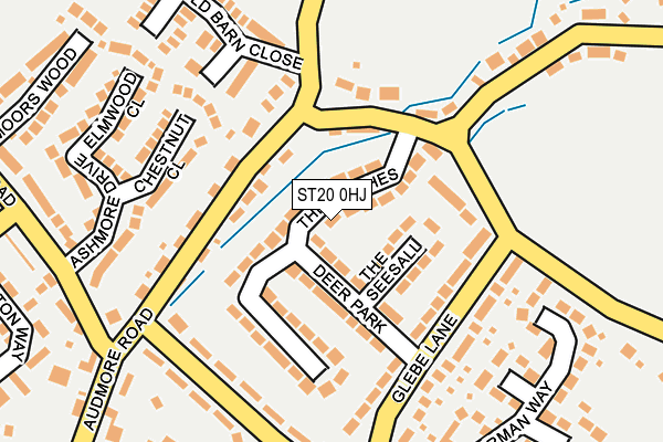 ST20 0HJ map - OS OpenMap – Local (Ordnance Survey)