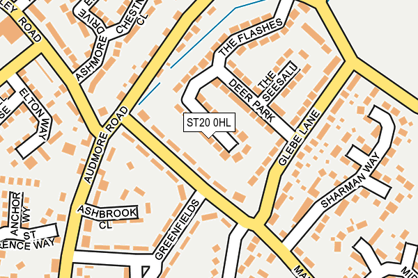 ST20 0HL map - OS OpenMap – Local (Ordnance Survey)