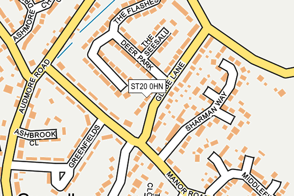 ST20 0HN map - OS OpenMap – Local (Ordnance Survey)