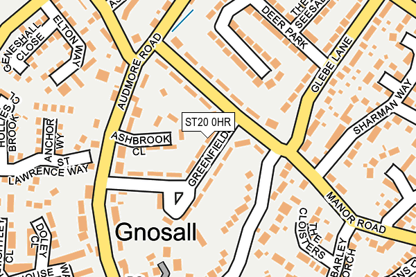 ST20 0HR map - OS OpenMap – Local (Ordnance Survey)