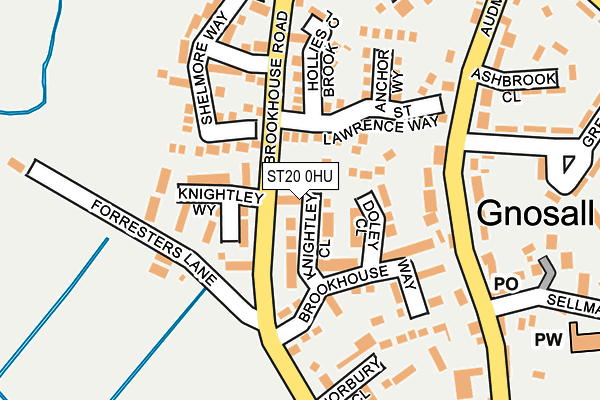 ST20 0HU map - OS OpenMap – Local (Ordnance Survey)