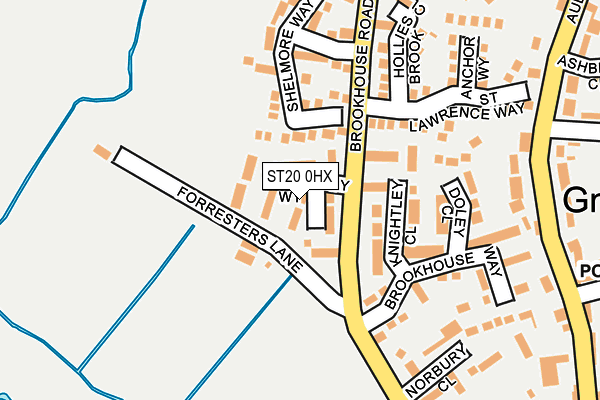 ST20 0HX map - OS OpenMap – Local (Ordnance Survey)